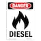 Signmission Safety Sign, OSHA Danger, 10" Height, Diesel, Portrait, D-V-1118 OS-DS-D-710-V-1118 - alternate 1